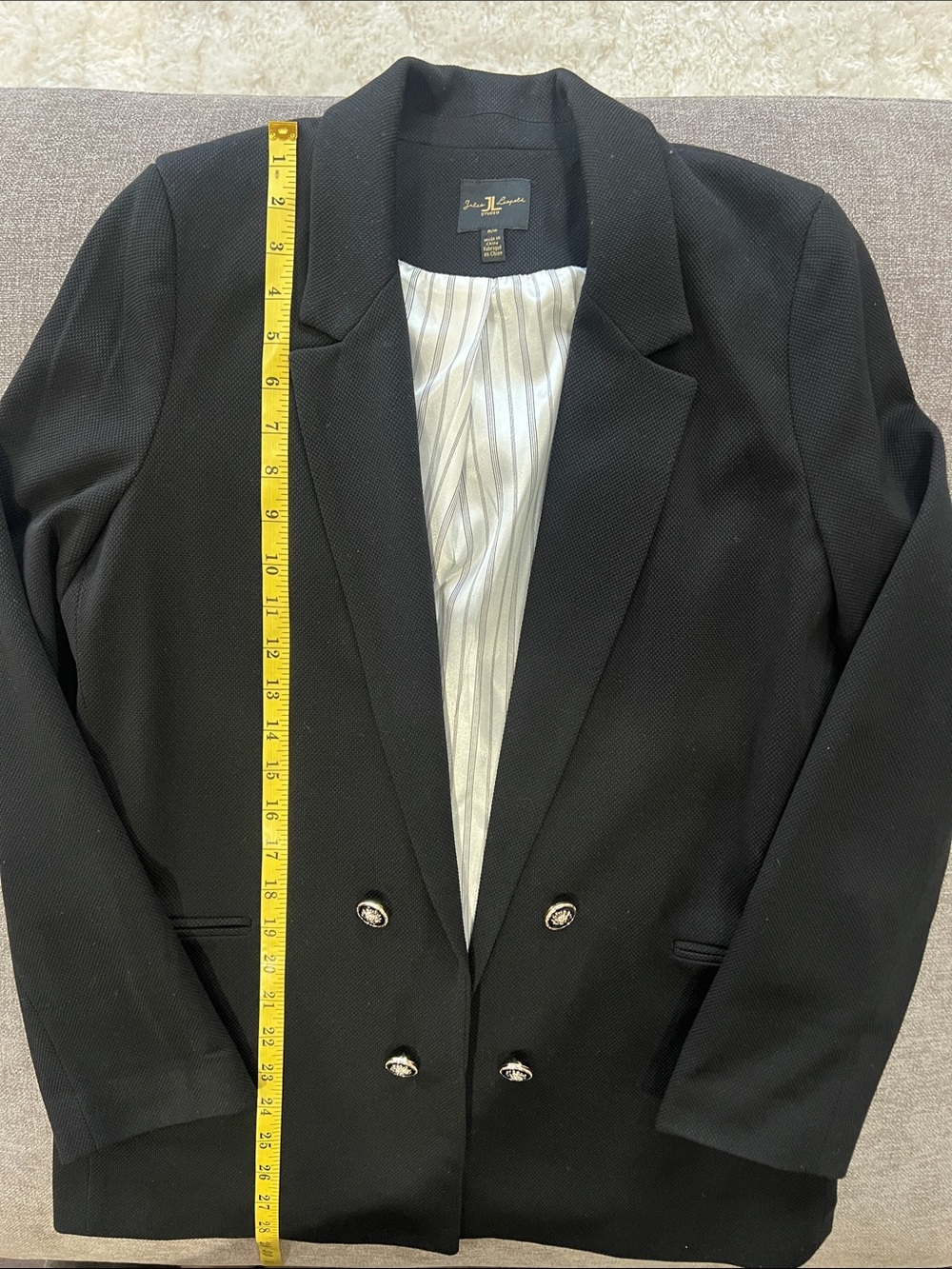Black Double-Breasted Blazer -Jules & Leopold